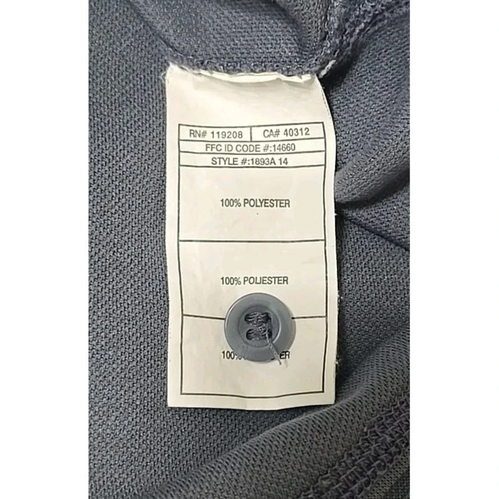 Adidas Men's 2XL Gray‎ Polo Shirt Climalite Embroidered Logo Short Sleeve